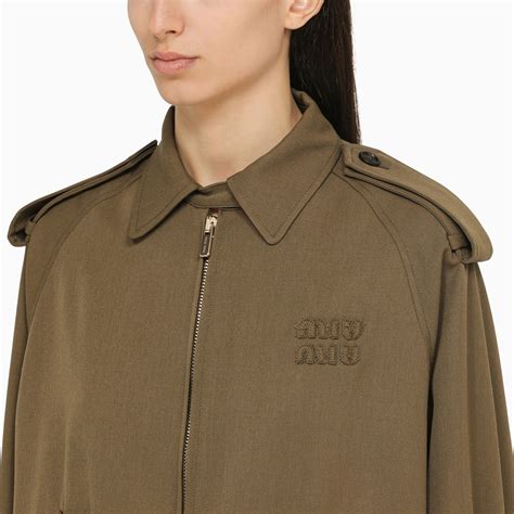 miu miu bomber jacket|Luxury Women's Coats and Jackets .